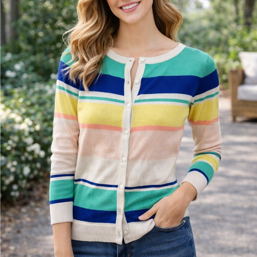 Merona Women's Colorful Striped Cardigan